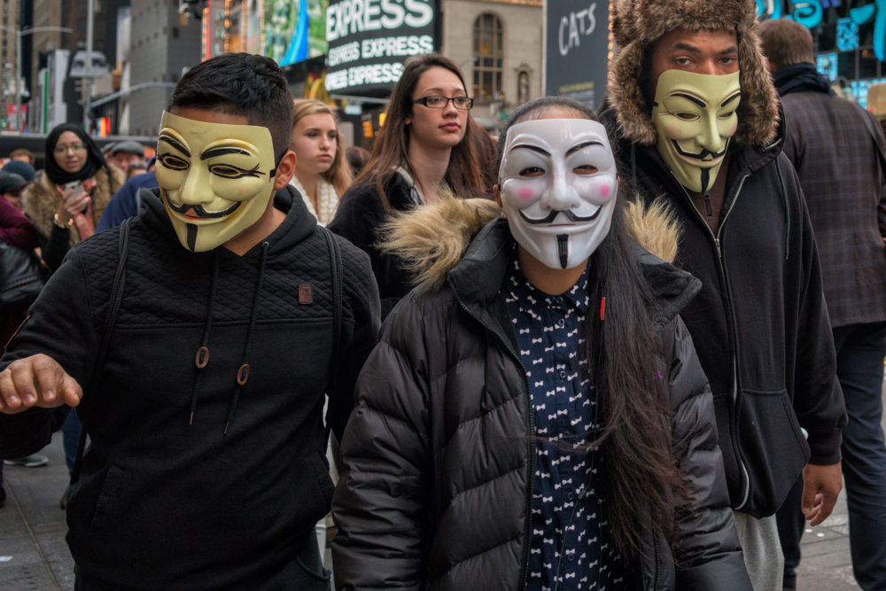 Masked Men, Times Square