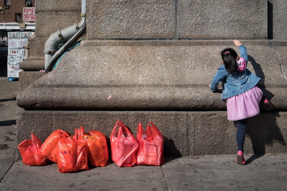 Child and Red Bags, Chinatown