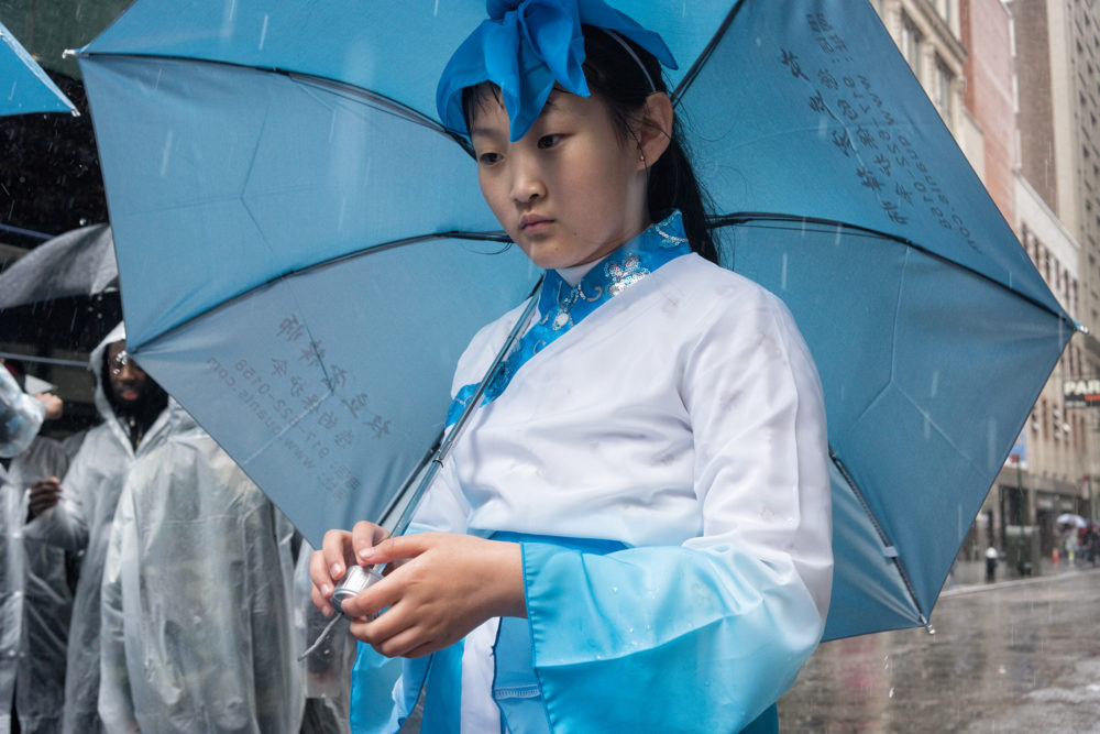 Dancer and Blue Umbrella, Dance Parade