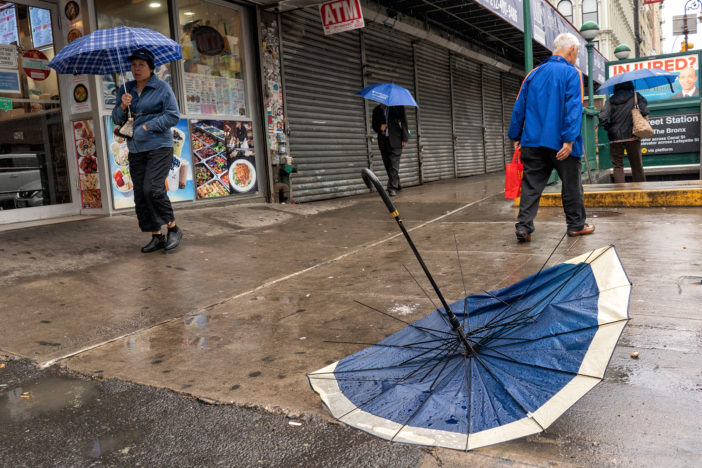 Blue Umbrellas, Canal Street