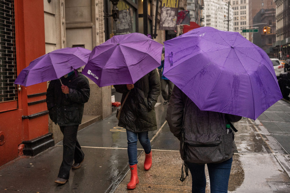 Purple Umbrellas, Broadway